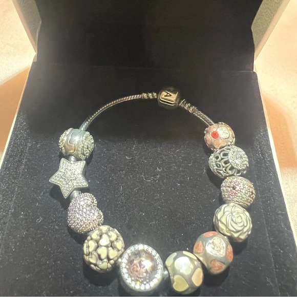 Authentic Pandora bracelet with all the charms - Picture 2 of 3